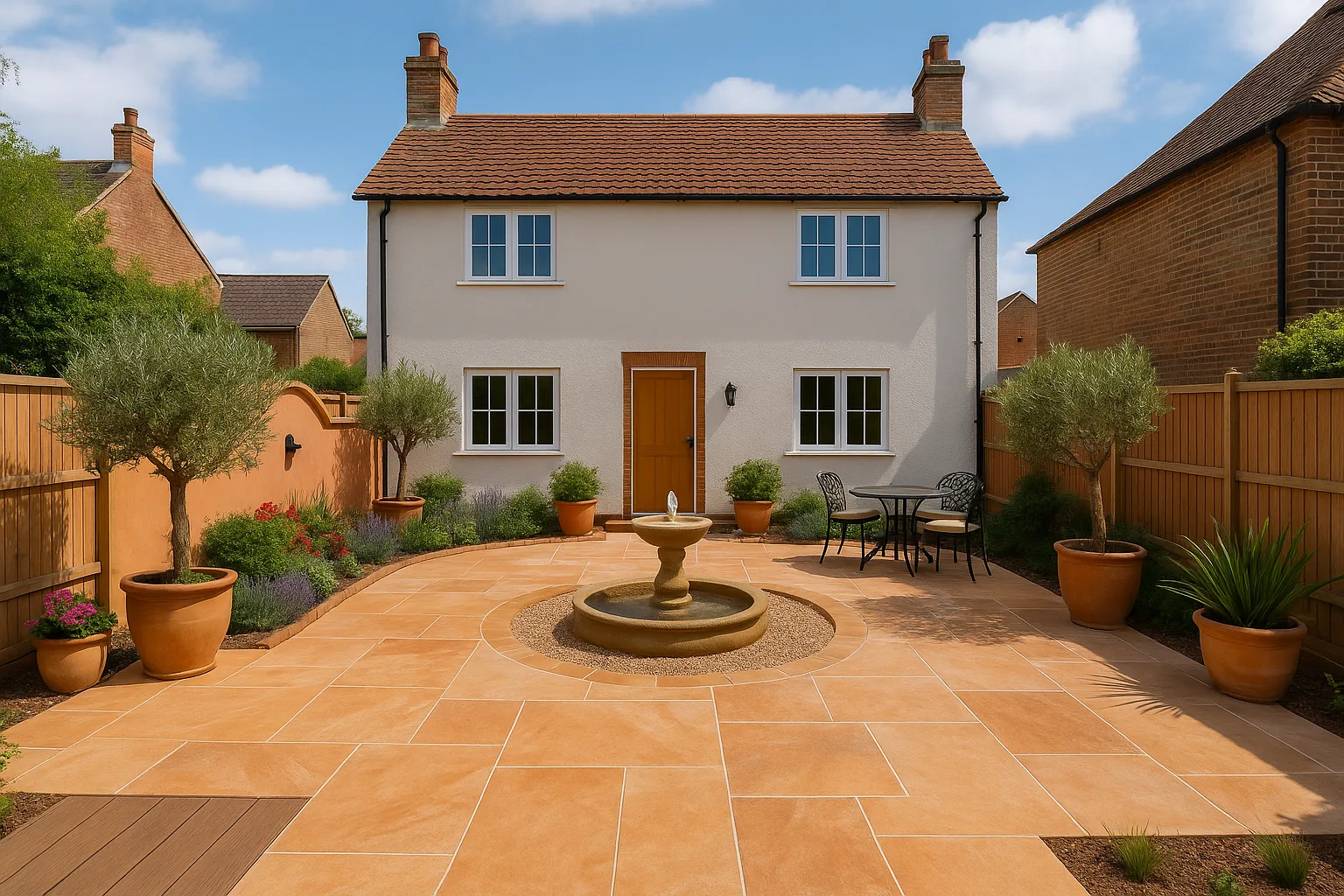 Mediterranean style garden design by Glorious Gardens Son & Co. Farnborough