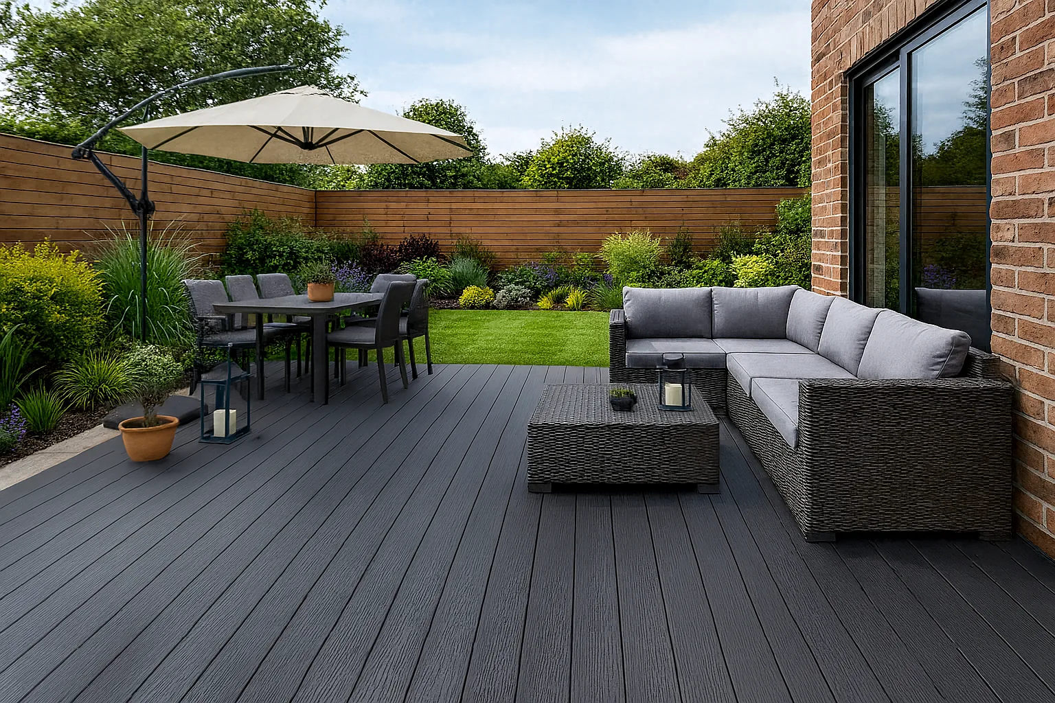 Composite decking installation in Farnborough