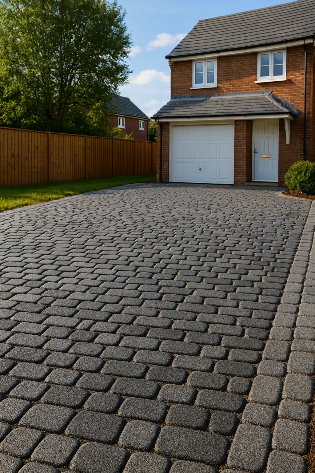 Block paving driveway installation in Farnborough